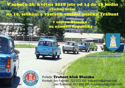 Plakát události 10. sraz a výstava vozidel Trabant