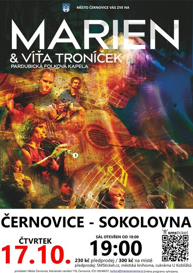 Plakát události MARIEN a Víťa Troníček v Černovicích