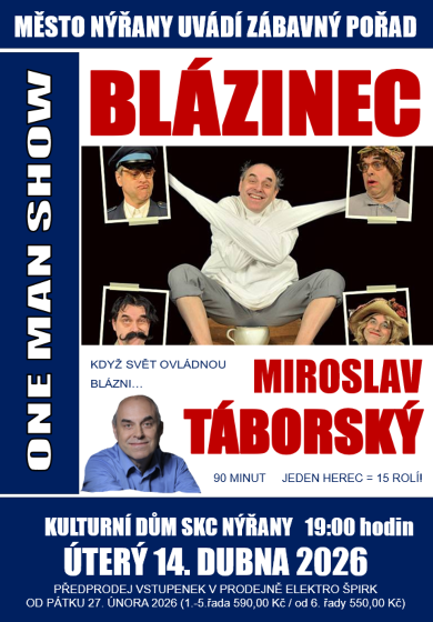 Plakát události One Man Show Miroslav Táborský