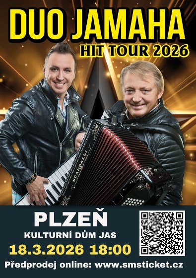 Plakát události Koncert DUO JAMAHA - HIT TOUR 2026 - Plzeň