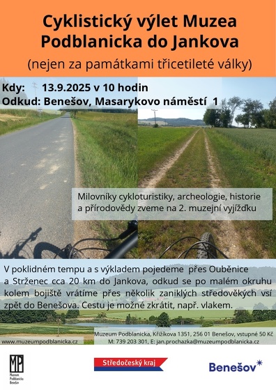 Plakát události Cyklistický výlet Muzea Podblanicka do Jankova