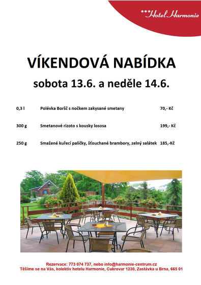 Plakát události Víkendová nabídka 13.6. - 17.6.2026