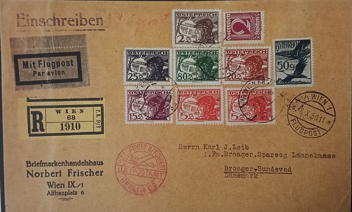 Dopisy prošlé poštou do roku 1955 odkoupím hotově za katalogové ceny