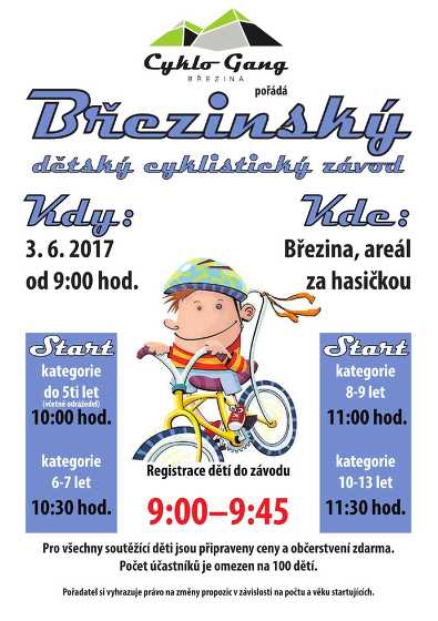 Plakát události Dětský cyklozávod 