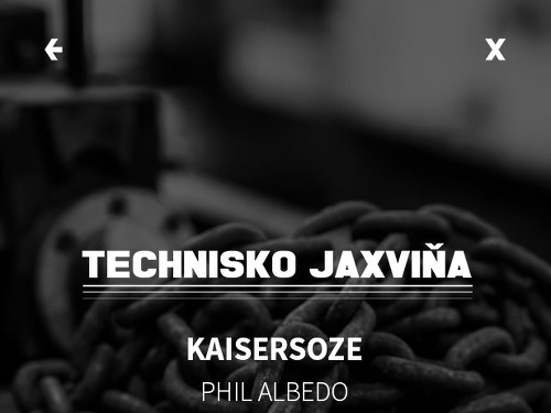 Plakát události Technisko Jaxviňa w/ Kaisersoze