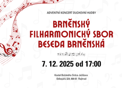 Plakát události Adventní koncert Brněnského filharmonického sboru Beseda brněnská