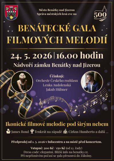 Plakát události Benátecké gala filmových melodií