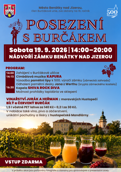 Plakát události Posezení s burčákem