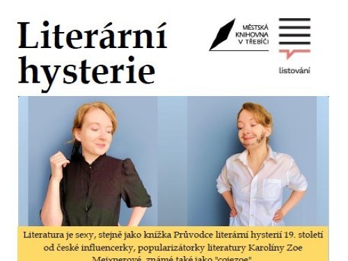 Plakát události LiStOVáNí: Literární hysterie / Karolína Zoe Meixnerová