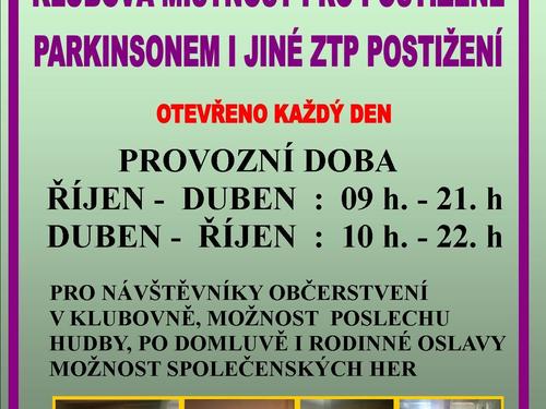 Klubovna pro parkinsoniky i jiné ZTP Velká Bíteš Masarykovo nám. 1 SAVOY