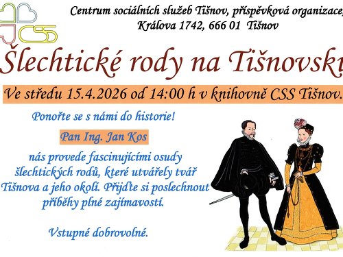Plakát události Šlechtické rody na Tišnovsku