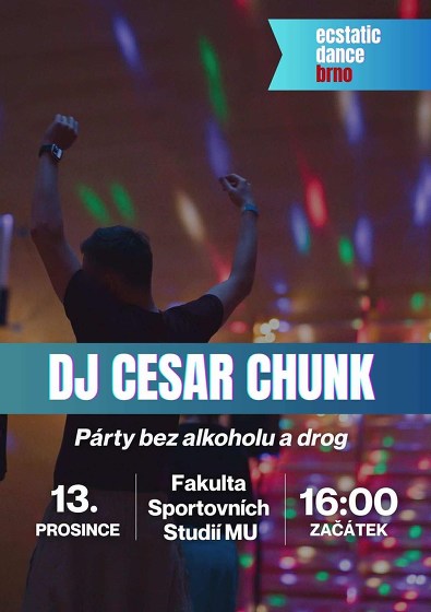 Plakát události Ecstatic Dance Brno - DJ César Chunk (Peru)
