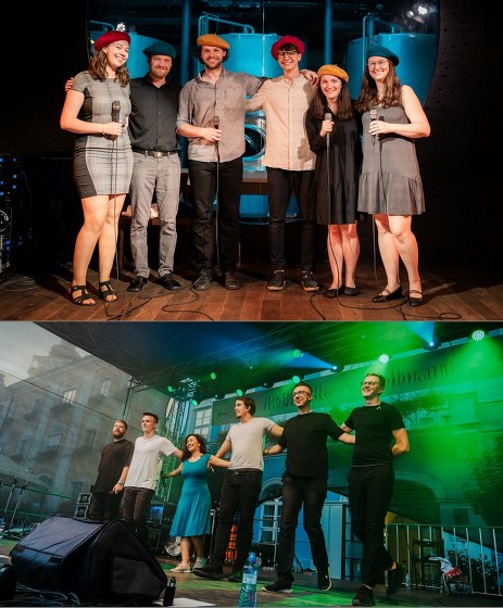 Plakát události Shot-C a Intonic v Brně/ a cappella koncert