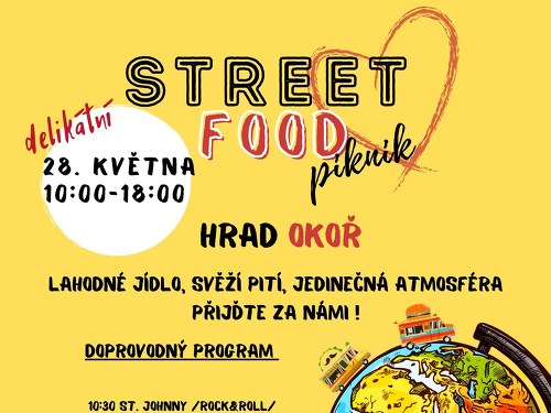 Plakát události Dobré jídlo světa street food piknik Okoř