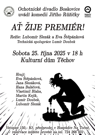 Plakát události Divadelní komedie  AŤ ŽIJE PREMIÉR!