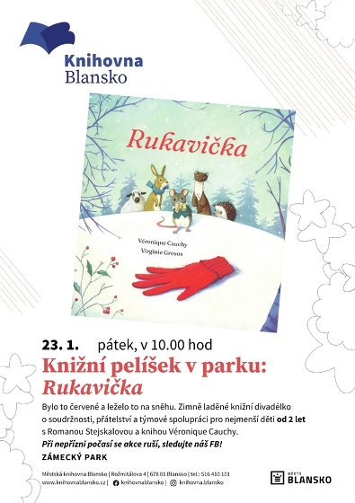 Plakát události Knižní pelíšek v parku: Rukavička