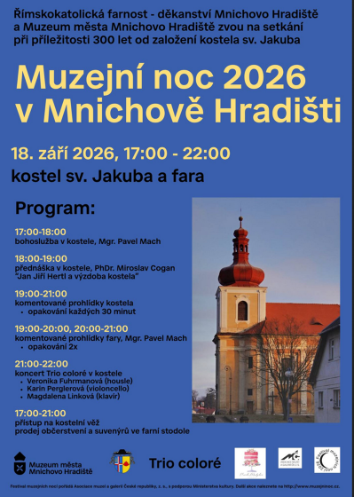 Plakát události Muzejní noc 2026 v Mnichově Hradišti