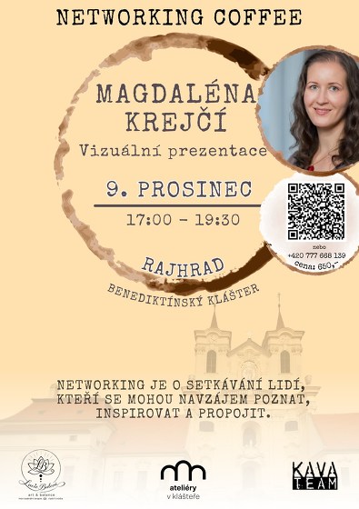 Plakát události Networking Coffee s Magdalénou Krejčí