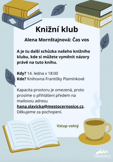 Plakát události Knižní klub: Čas vos