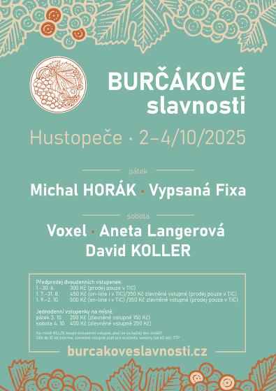 Plakát události Burčákové slavnosti 2025
