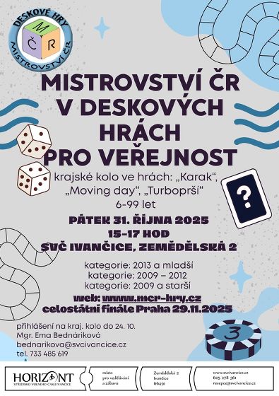 Plakát události Mistrovství ČR v deskových hrách 2025
