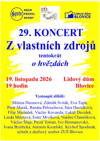 Plakát události 29. Koncert - Z vlastních zdrojů