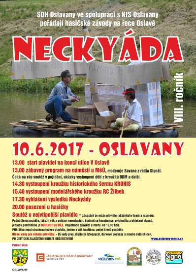 Plakát události Neckyáda 2017 v Oslavanech