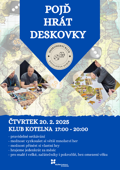 Plakát události Deskoherní klub Kotelníček
