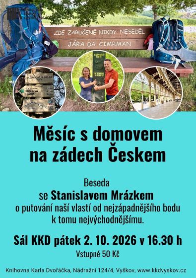 Plakát události Měsíc s domovem na zádech Českem