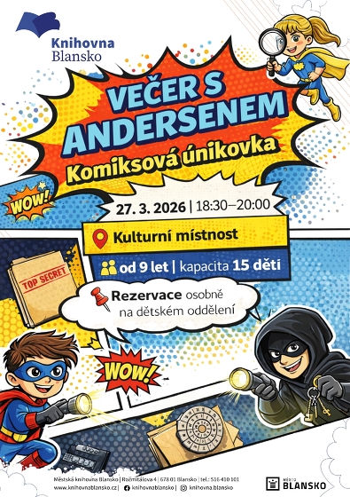 Plakát události Večer s Andersenem: Komiksová únikovka