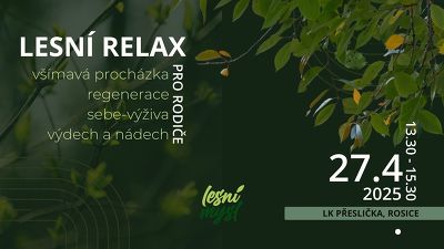 Plakát události Procházka s Lesní myslí pro rodiče