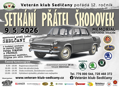 Plakát události 12. ročník Setkání přátel škodovek