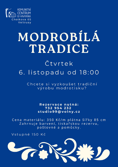 Plakát události Modrobílá tradice - MODROTISK