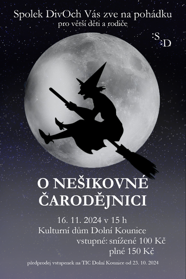 Plakát události Pohádka O nešikovné čarodějnici