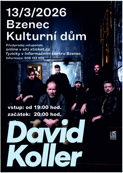 Plakát události Koncert Davida Kollera v Bzenci