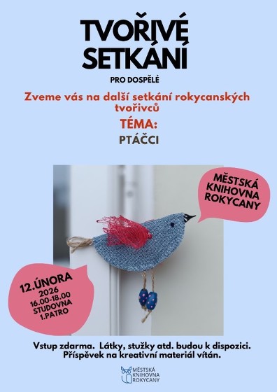 Plakát události Tvořivé setkání pro dospělé - Ptáčci
