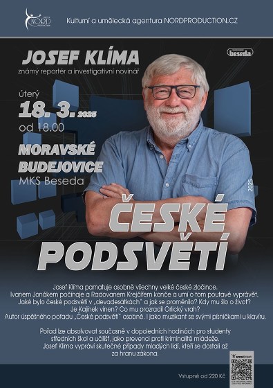 Plakát události České podsvětí – Josef Klíma