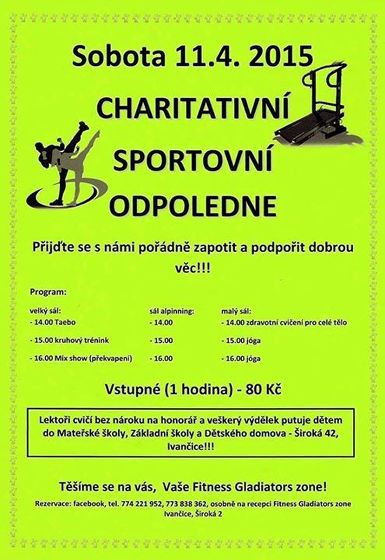 Plakát události Charitativní sportovní odpoledne