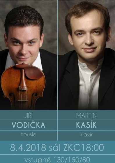 Plakát události Koncert virtuózů: Martin Kasík a Jiří Vodička, neděle 8. 4. 2018