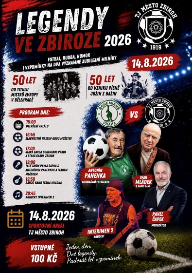 Plakát události Legendy ve Zbiroze
