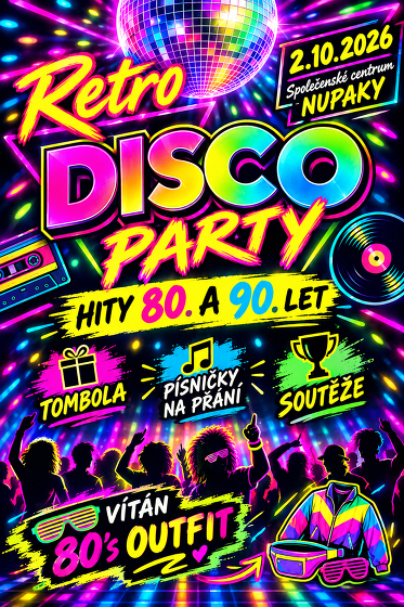Plakát události retro DISCO party