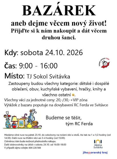 Plakát události Bazárek aneb dejme věcem nový život!