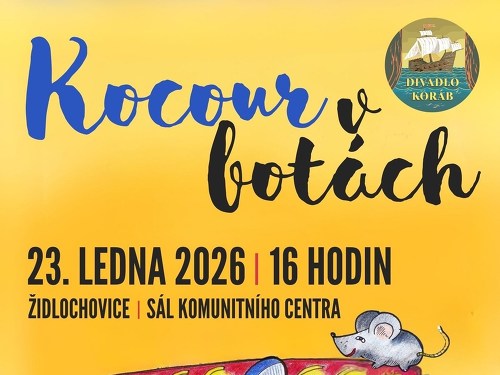 Plakát události Divadlo pro děti: Kocour v botách