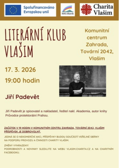 Plakát události Literární klub - Jiří Padevět