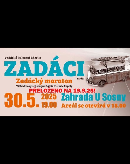 Plakát události Zadáci uvádí Zadácký maraton
