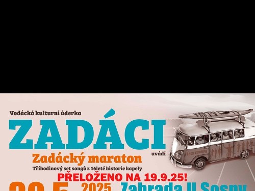 Plakát události Zadáci uvádí Zadácký maraton