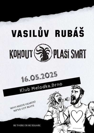 Plakát události Kohout plaší smrt a Vasilův Rubáš