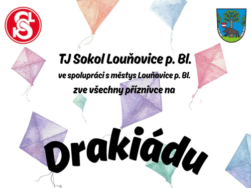 Plakát události Drakiáda v Louňovicích p. Bl.