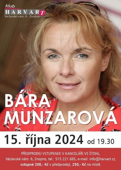 Plakát události Bára Munzarová