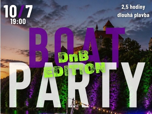 Plakát události Boat party x Brněnská přehrada x DnB edition